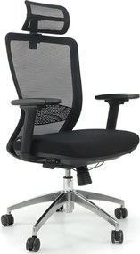 Cadeira Executiva Atlanta Preta Ergonómica com Apoio Lombar e Cabeça