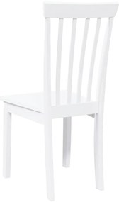 Cadeiras de jantar 2 pcs madeira de seringueira maciça branco