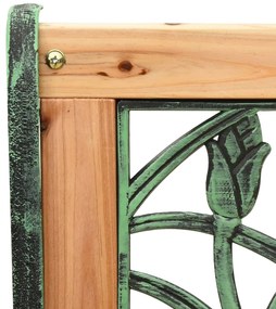 Banco de jardim 122 cm ferro fundido e madeira de abeto maciça