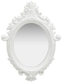 Espelho de parede estilo castelo 56x76 cm branco