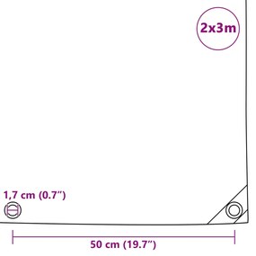 Lona 650 g/m² 2x3 m branco