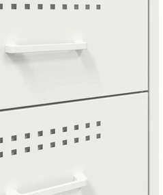 Mesa de cabeceira 36x39x68 cm aço branco