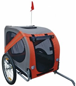 vidaXL Reboque de bicicletas para cães, laranja