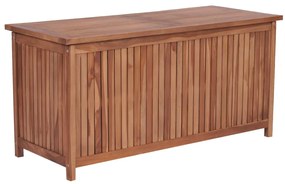 vidaXL Caixa arrumação para jardim 120x50x58 cm madeira teca maciça