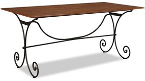 vidaXL Mesa jantar madeira maciça c/ acabamento a mel 180x90x76 cm