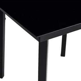 Conjunto jantar jardim 5 peças almofadas vidro vime PE castanho