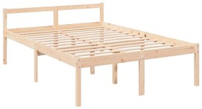 Cama para idosos 140x200 cm pinho maciço