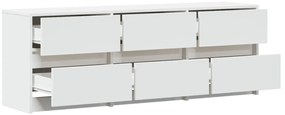 Móvel de TV 140x34x50 cm derivados de madeira branco