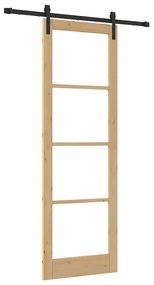 Porta Deslizante vidaXL com Conjunto de Ferragens 'ORKDAL'78x232 cm