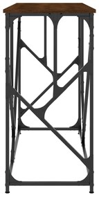 Mesa consola 100x40x80cm derivados de madeira carvalho castanho