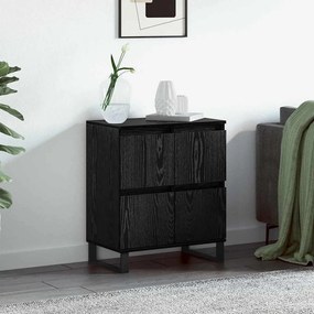 vidaXL Buffet Carvalho Preto 60 x 35 x 70 cm