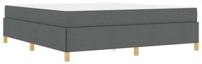 Cama Box Cinza Escuro e Branco e Cinza Escuro 180 x 200 cm