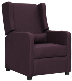 vidaXL Poltrona reclinável tecido roxo