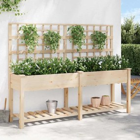 vidaXL Vaso de Jardim com prateleira Bege 203.5 x 54 x 152.5 cm