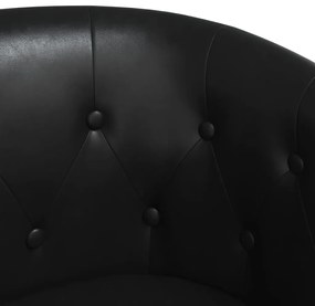 Poltrona em couro artificial preto