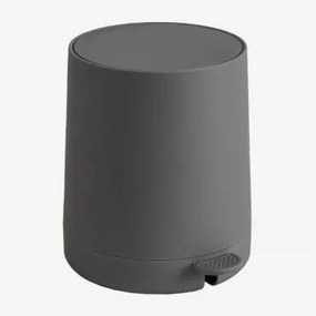 Lixeira Com Tampa E Pedal Garanis Cinza Níquel - Sklum