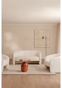 Conjunto De Sala Com Sofá De 2 Lugares E 2 Poltronas Em Tecido Tipo Carneiro Gombren Tecido Pele De Borrego Branco - Sklum