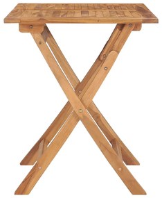 Mesa de jantar para jardim dobrável 90x60x75 cm teca maciça