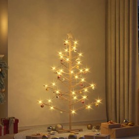 vidaXL Árvore de Natal de Madeira com suporte Natural 150 cm