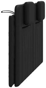 Almofadão de cabeceira 140 cm couro artificial preto