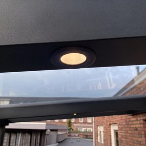 Conjunto de 5 focos embutidos modernos pretos com LED IP67 - Linsey
