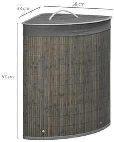 Cesto de Roupa de Bambu Capacidade de 55L Cesto para Roupa Suja em For