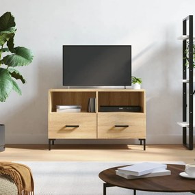vidaXL Móvel p/ TV 80x36x50cm madeira processada carvalho sonoma