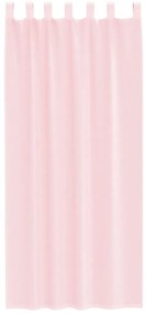 Cortinas de voile com laços 2 pcs rosa-claro 140x245 cm
