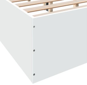 Estrutura de cama 150x200 cm derivados de madeira branco