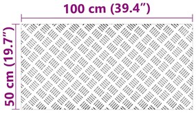 Placas de Alumínio Checker vidaXL 2 pcs Antiderrapante 100x50 cm