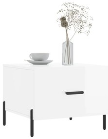 Mesas de centro 2 pcs 50x50x40 cm branco brilhante