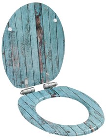 143931 vidaXL Assento sanita c/ tampa de fecho suave MDF design madeira velha