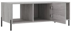 Mesa de centro 102x50x40cm derivados de madeira cinzento sonoma