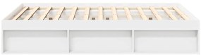 Estrutura de cama de casal 135x190 cm branco