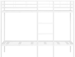 Beliche sem colchão 75x190 cm aço branco