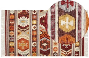 Tapete Kilim em lã multicolor 80 x 150 cm AYGAVAN Beliani