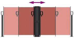 Toldo lateral retrátil 100x600 cm terracotta