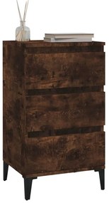 Mesa cabeceira 40x35x70 cm derivados madeira carvalho fumado