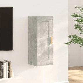 Armário parede 35x34x90 cm madeira processada cinza cimento