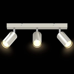 Spotlight de Teto 3 Direções Ajustável Níquel Escovado GU10