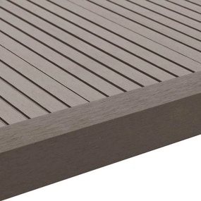 Perfis angulares p/ pavimento em WPC 5pcs 170cm castanho-escuro