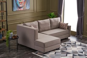 Sofá-Cama de Canto Ece – Creme – 242 x 88 x 90 cm