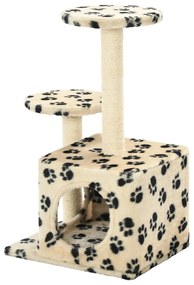 Árvore para gatos c/postes arranhadores sisal 60 cm bege