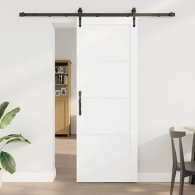 vidaXL Porta Deslizante ORKDAL Branco e Preto 78 x 211 cm