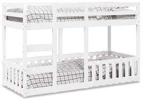 vidaXL Beliche 75x190 cm madeira de pinho maciça branco