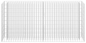 Canteiro elevado/cesto gabião 180x30x90 cm aço galvanizado