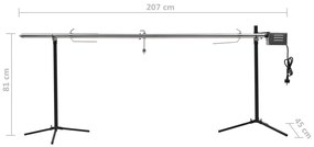 Grelhador automático com motor em aço inoxidável 207x45x81 cm