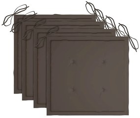 Almofadões p/ cadeiras jardim 4 pcs oxford cinza-acastanhado