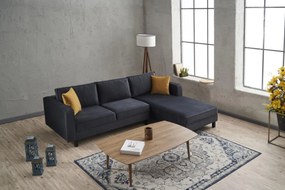 Sofá de Canto Kale – Antracite – 258x83x181 cm