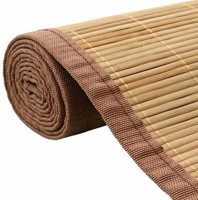 Tapete de bambu 160x230 cm castanho